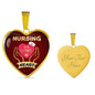 Nurse Gift Work Of Heart Necklace Stainless Steel 18k Gold Heart Pendant 18-22" - Express Your Love Gifts