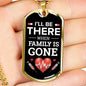 Nurse Necklace Ill Be There Stainless Steel or 18k Gold Dog Tag 24" Chain-Express Your Love Gifts