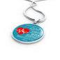 Nurse Prayer Circle Necklace Stainless Steel or 18k Gold 18-22"-Express Your Love Gifts