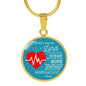 Nurse Prayer Circle Necklace Stainless Steel or 18k Gold 18-22"-Express Your Love Gifts