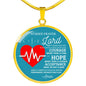 Nurse Prayer Circle Necklace Stainless Steel or 18k Gold 18-22"-Express Your Love Gifts