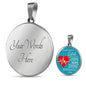 Nurse Prayer Circle Necklace Stainless Steel or 18k Gold 18-22"-Express Your Love Gifts