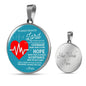 Nurse Prayer Circle Necklace Stainless Steel or 18k Gold 18-22"-Express Your Love Gifts