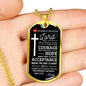 Nurse Prayer Necklace Stainless Steel or 18k Gold Dog Tag 24" Chain-Express Your Love Gifts