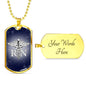 Nurse RN Necklace Caduceus Symbol Stainless Steel or 18k Gold Dog Tag w 24"-Express Your Love Gifts