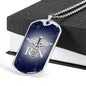 Nurse RN Necklace Caduceus Symbol Stainless Steel or 18k Gold Dog Tag w 24"-Express Your Love Gifts