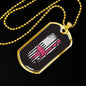 Nurse Us Flag Nurse Necklace Stainless Steel or 18k Gold Dog Tag W 24" - Express Your Love Gifts