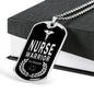 Nurse Warrior First Responder Necklace Stainless Steel or 18k Gold Dog Tag w 24" - Express Your Love Gifts