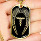 Nurses Are Angels Christian Gift Stainless Steel or 18k Gold Dog Tag W 24" - Express Your Love Gifts