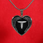Nurses Are Angels Necklace Stainless Steel or 18k Gold Heart Pendant 18-22" - Express Your Love Gifts