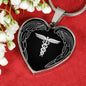 Nurses Are Angels Necklace Stainless Steel or 18k Gold Heart Pendant 18-22" - Express Your Love Gifts