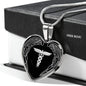 Nurses Are Angels Necklace Stainless Steel or 18k Gold Heart Pendant 18-22" - Express Your Love Gifts