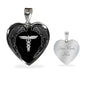 Nurses Are Angels Necklace Stainless Steel or 18k Gold Heart Pendant 18-22" - Express Your Love Gifts