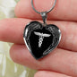 Nurses Are Angels Necklace Stainless Steel or 18k Gold Heart Pendant 18-22" - Express Your Love Gifts
