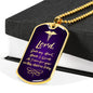 Nurses Prayer Christian Nurse Necklace Stainless Steel or 18k Gold Dog Tag W 24" - Express Your Love Gifts