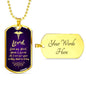 Nurses Prayer Christian Nurse Necklace Stainless Steel or 18k Gold Dog Tag W 24" - Express Your Love Gifts