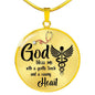 Nurses Prayer Nurse Gift Circle Necklace Stainless Steel or 18k Gold 18-22" - Express Your Love Gifts