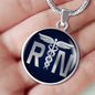 Nursing Gift Circle Necklace Stainless Steel or 18k Gold 18-22" - Express Your Love Gifts