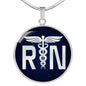 Nursing Gift Circle Necklace Stainless Steel or 18k Gold 18-22" - Express Your Love Gifts