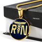 Nursing Gift Circle Necklace Stainless Steel or 18k Gold 18-22" - Express Your Love Gifts