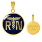 Nursing Gift Circle Necklace Stainless Steel or 18k Gold 18-22" - Express Your Love Gifts