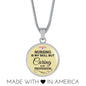 Nursing Is My Skill But Caring Is My Profession Rn Circle Necklace Stainless Steel or 18k Gold 18-22"-Express Your Love Gifts