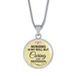 Nursing Is My Skill But Caring Is My Profession Rn Circle Necklace Stainless Steel or 18k Gold 18-22"-Express Your Love Gifts