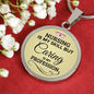 Nursing Is My Skill But Caring Is My Profession Rn Circle Necklace Stainless Steel or 18k Gold 18-22"-Express Your Love Gifts