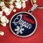Nursing Trauma Queen Circle Necklace Stainless Steel or 18k Gold 18-22" - Express Your Love Gifts