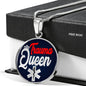 Nursing Trauma Queen Circle Necklace Stainless Steel or 18k Gold 18-22" - Express Your Love Gifts