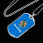 Oklahoma State Flag Necklace Stainless Steel or 18k Gold Dog Tag 24" Chain - Express Your Love Gifts