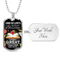 One Of Life'S Richest Blessing Teacher Appreciation Gift Necklace Stainless Steel or 18k Gold Dog Tag 24" Chain-Express Your Love Gifts