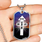 One Way One Truth And One Life Necklace Stainless Steel or 18k Gold Dog Tag 24" Chain-Express Your Love Gifts