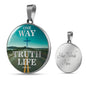 One Way One Truth And One Scriptureinspired Circle Necklace Stainless Steel or 18k Gold 18-22" - Express Your Love Gifts