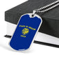 oregon State Flag Necklace Stainless Steel or 18k Gold Dog Tag 24" Chain - Express Your Love Gifts