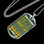 Our Father Green Bay Fan Football Gift Necklace Stainless Steel or 18k Gold Dog Tag 24" Chain-Express Your Love Gifts