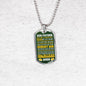 Our Father Green Bay Fan Football Gift Necklace Stainless Steel or 18k Gold Dog Tag 24" Chain-Express Your Love Gifts