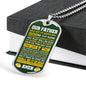 Our Father Green Bay Fan Football Gift Necklace Stainless Steel or 18k Gold Dog Tag 24" Chain-Express Your Love Gifts