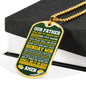 Our Father Green Bay Fan Football Gift Necklace Stainless Steel or 18k Gold Dog Tag 24" Chain-Express Your Love Gifts