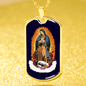 Our Lady Of Guadalupe Necklace Stainless Steel or 18k Gold Dog Tag 24" Chain - Express Your Love Gifts