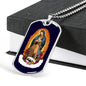 Our Lady Of Guadalupe Necklace Stainless Steel or 18k Gold Dog Tag 24" Chain - Express Your Love Gifts