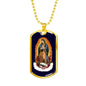 Our Lady Of Guadalupe Necklace Stainless Steel or 18k Gold Dog Tag 24" Chain - Express Your Love Gifts
