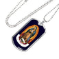 Our Lady Of Guadalupe Necklace Stainless Steel or 18k Gold Dog Tag 24" Chain - Express Your Love Gifts