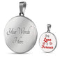 Our Love Is Forever Circle Necklace Stainless Steel or 18k Gold 18-22" - Express Your Love Gifts