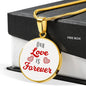 Our Love Is Forever Circle Necklace Stainless Steel or 18k Gold 18-22" - Express Your Love Gifts