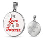 Our Love Is Forever Circle Necklace Stainless Steel or 18k Gold 18-22" - Express Your Love Gifts