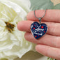 Our Love Is Forever Heart Pendant Necklace Stainless Steel or 18k Gold Pendant Necklace 18-22"-Express Your Love Gifts