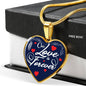 Our Love Is Forever Heart Pendant Necklace Stainless Steel or 18k Gold Pendant Necklace 18-22"-Express Your Love Gifts
