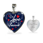 Our Love Is Forever Heart Pendant Necklace Stainless Steel or 18k Gold Pendant Necklace 18-22"-Express Your Love Gifts