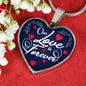 Our Love Is Forever Heart Pendant Necklace Stainless Steel or 18k Gold Pendant Necklace 18-22"-Express Your Love Gifts